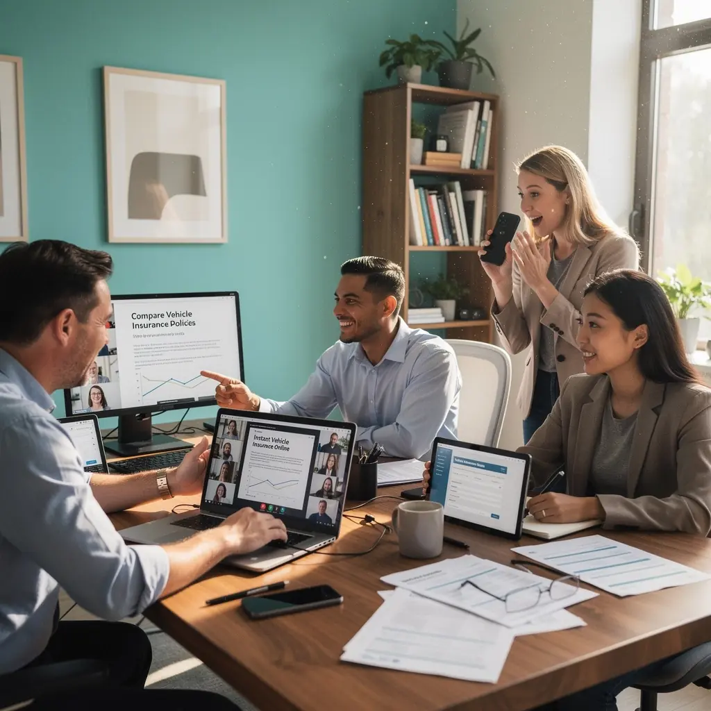 Polisa ubezpieczeniowa dla pojazdów przedstawiająca korzyści z wyboru opcji online.