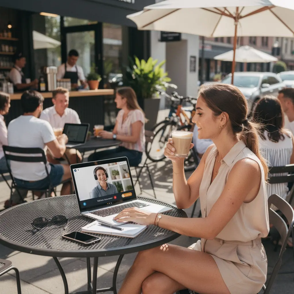Obrazek przedstawiający dokumenty elektroniczne związane z aktywacją ubezpieczenia samochodowego.