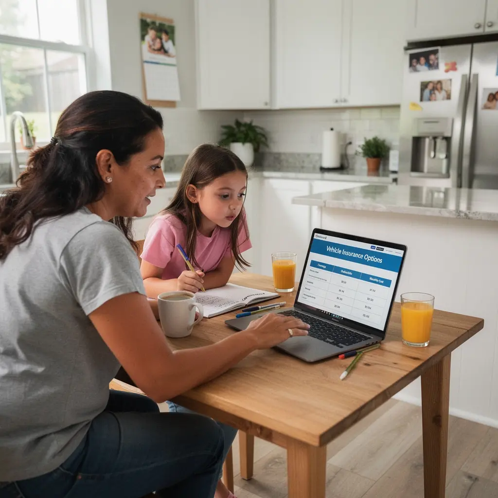 Zadowolony kierowca korzystający z aplikacji mobilnej do zakupu ubezpieczenia samochodowego.
