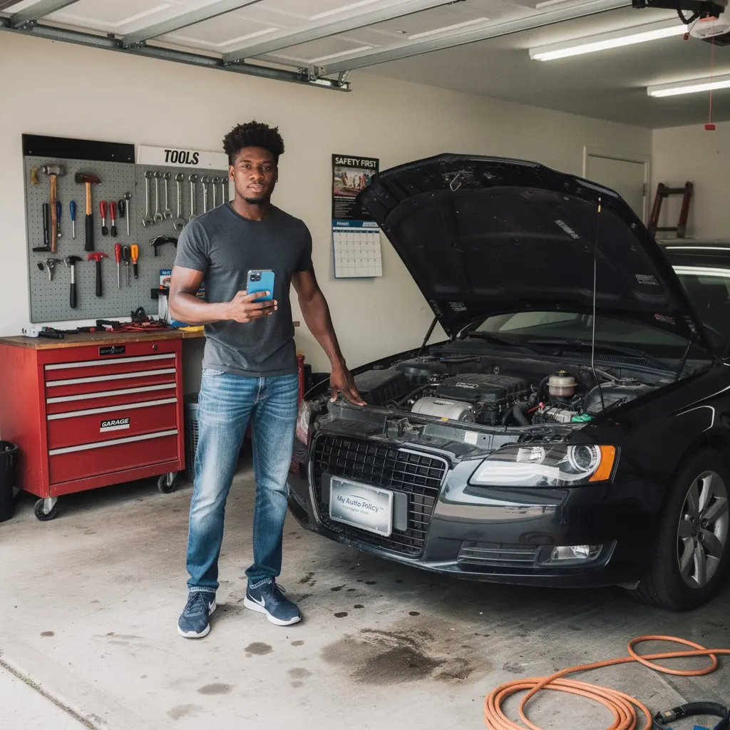 Rodzina ciesząca się z korzyści płynących z ubezpieczenia samochodu